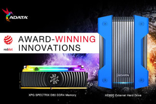 Внешний жесткий диск ADATA HD830 и модуль памяти SPECTRIC D80 XPG получили Red Dot Design Award