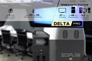 EcoFlow DELTA Pro — потужна зарядна станція для рішення складних завдань