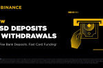 Binance оголошує про запуск прямих депозитів та виведення коштів у доларах